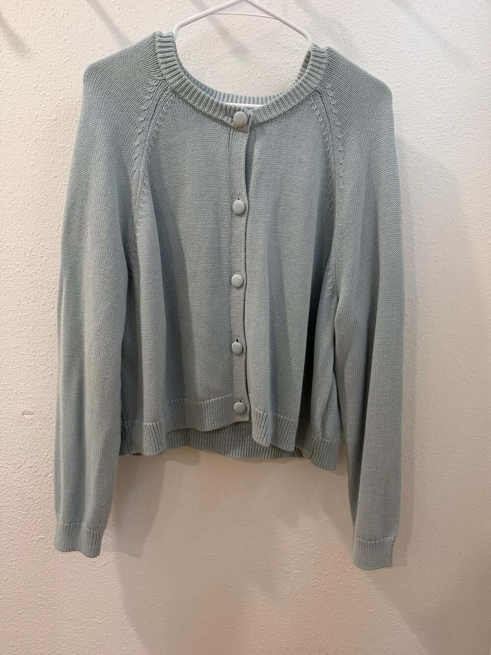 Universal Thread Cardigan Sweater Size XL Blue Knit Cropped